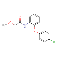 Chemical structure of N-[2-(4-chlorophenoxy)phenyl]-2-methoxyacetamide - CSSB02035206100