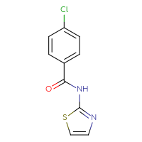 Chemical structure of 4-chloro-N-(1,3-thiazol-2-yl)benzamide - CSSB00000001790