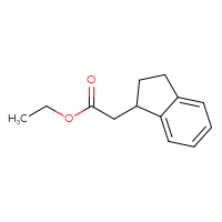 Chemical structure of ethyl 2-(2,3-dihydro-1H-inden-1-yl)acetate - CSSB00000143253