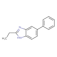 Chemical structure of 2-ethyl-5-phenyl-1H-1,3-benzodiazole - CSSB00103165063