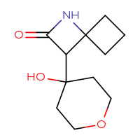 Chemical structure of 3-(4-hydroxyoxan-4-yl)-1-azaspiro[3.3]heptan-2-one - CSSB03555000903