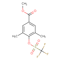 Chemical structure of methyl 3,5-dimethyl-4-(trifluoromethanesulfonyloxy)benzoate - CSSB00010392954