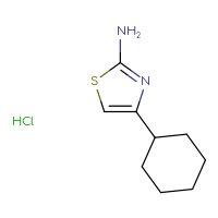 Chemical structure of 4-cyclohexyl-1,3-thiazol-2-amine hydrochloride - CSSB21381578040