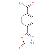 Chemical structure of 4-(5-oxo-4,5-dihydro-1,3,4-oxadiazol-2-yl)benzamide - CSSB02675836710