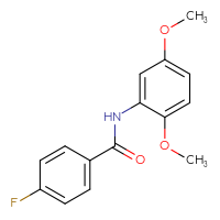 Chemical structure of N-(2,5-dimethoxyphenyl)-4-fluorobenzamide - CSSB00015195997