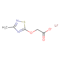 Chemical structure of lithium(1+) 2-[(3-methyl-1,2,4-thiadiazol-5-yl)oxy]acetate - CSSB00102680922
