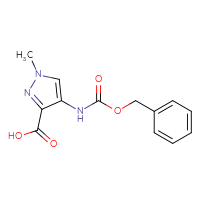 Chemical structure of 4-{[(benzyloxy)carbonyl]amino}-1-methyl-1H-pyrazole-3-carboxylic acid - CSSB00116211528