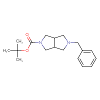 Chemical structure of tert-butyl 5-benzyl-octahydropyrrolo[3,4-c]pyrrole-2-carboxylate - CSSB00010077249