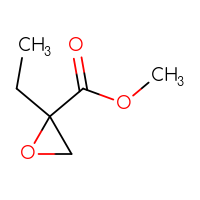 Chemical structure of methyl 2-ethyloxirane-2-carboxylate - CSSB00135323893