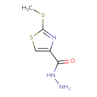 Chemical structure of 2-(methylsulfanyl)-1,3-thiazole-4-carbohydrazide - CSSB06631888981