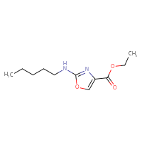 Chemical structure of ethyl 2-(pentylamino)-1,3-oxazole-4-carboxylate - CSSB00006595850