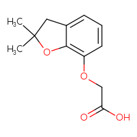 Chemical structure of 2-[(2,2-dimethyl-2,3-dihydro-1-benzofuran-7-yl)oxy]acetic acid - CSSB00000184892