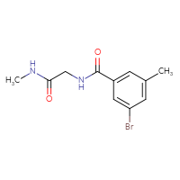 Chemical structure of 2-[(3-bromo-5-methylphenyl)formamido]-N-methylacetamide - CSSB00013420048