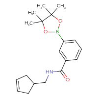 Chemical structure of N-[(cyclopent-3-en-1-yl)methyl]-3-(4,4,5,5-tetramethyl-1,3,2-dioxaborolan-2-yl)benzamide - CSSB02195990811