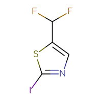 Chemical structure of 5-(difluoromethyl)-2-iodo-1,3-thiazole - CSSB00120741087