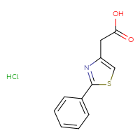 Chemical structure of 2-(2-phenyl-1,3-thiazol-4-yl)acetic acid hydrochloride - CSSB00015184112
