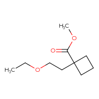 Chemical structure of methyl 1-(2-ethoxyethyl)cyclobutane-1-carboxylate - CSSB00019254944