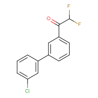 Chemical structure of 1-{3'-chloro-[1,1'-biphenyl]-3-yl}-2,2-difluoroethan-1-one - CSSB15047415760