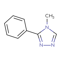 Chemical structure of 4-methyl-3-phenyl-4H-1,2,4-triazole - CSSB00000690314