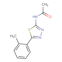 Chemical structure of N-[5-(2-methylphenyl)-1,3,4-thiadiazol-2-yl]acetamide - CSSB00000029551