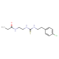 Chemical structure of N-[2-({[2-(4-chlorophenyl)ethyl]carbamothioyl}amino)ethyl]propanamide - CSSB21432518282