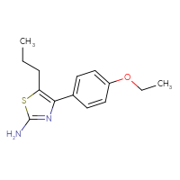 Chemical structure of 4-(4-ethoxyphenyl)-5-propyl-1,3-thiazol-2-amine - CSSB00015183550