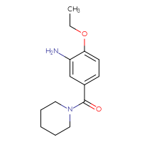 Chemical structure of 2-ethoxy-5-(piperidine-1-carbonyl)aniline - CSSB00000685135