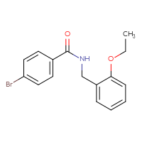 Chemical structure of 4-bromo-N-[(2-ethoxyphenyl)methyl]benzamide - CSSB00025857852