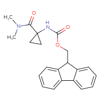 Chemical structure of (9H-fluoren-9-yl)methyl N-[1-(dimethylcarbamoyl)cyclopropyl]carbamate - CSSB00918572350