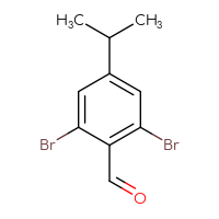 Chemical structure of 2,6-dibromo-4-(propan-2-yl)benzaldehyde - CSSB02516690251