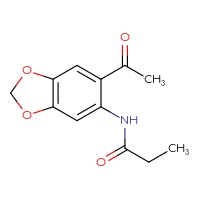 Chemical structure of N-(6-acetyl-2H-1,3-benzodioxol-5-yl)propanamide - CSSB00026365360