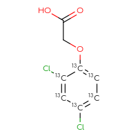 Chemical structure of 2-[2,4-dichloro(1,2,3,4,5,6-¹³C₆)phenoxy]acetic acid - CSSB00025768924