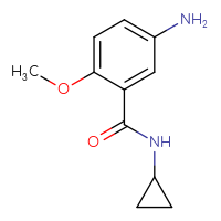 Chemical structure of 5-amino-N-cyclopropyl-2-methoxybenzamide - CSSB00011413901