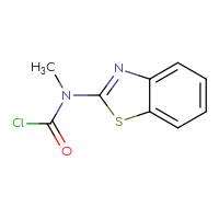 Chemical structure of N-(1,3-benzothiazol-2-yl)-N-methylcarbamoyl chloride - CSSB00015975885
