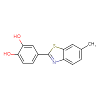Chemical structure of 4-(6-methyl-1,3-benzothiazol-2-yl)benzene-1,2-diol - CSSB00004892667