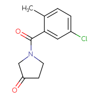 Chemical structure of 1-(5-chloro-2-methylbenzoyl)pyrrolidin-3-one - CSSB00016766254