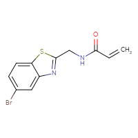 Chemical structure of N-[(5-bromo-1,3-benzothiazol-2-yl)methyl]prop-2-enamide - CSSB01276571688
