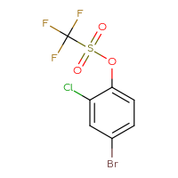 Chemical structure of 4-bromo-2-chlorophenyl trifluoromethanesulfonate - CSSB00010870332