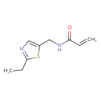 Chemical structure of N-[(2-ethyl-1,3-thiazol-5-yl)methyl]prop-2-enamide - CSSB00154032013
