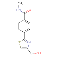 Chemical structure of 4-[4-(hydroxymethyl)-1,3-thiazol-2-yl]-N-methylbenzamide - CSSB03219875953