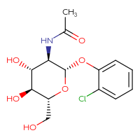 Chemical structure of N-[(2S,3R,4R,5S,6R)-2-(2-chlorophenoxy)-4,5-dihydroxy-6-(hydroxymethyl)oxan-3-yl]acetamide - CSSS00027810482