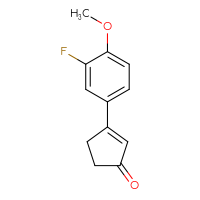 Chemical structure of 3-(3-fluoro-4-methoxyphenyl)cyclopent-2-en-1-one - CSSB00012230410