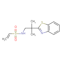 Chemical structure of N-[2-(1,3-benzothiazol-2-yl)-2-methylpropyl]ethene-1-sulfonamide - CSSB21332165419