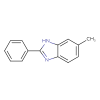 Chemical structure of 6-methyl-2-phenyl-1H-1,3-benzodiazole - CSSB00000261795