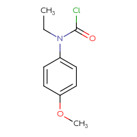 Chemical structure of N-ethyl-N-(4-methoxyphenyl)carbamoyl chloride - CSSB06256257448