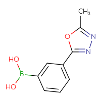 Chemical structure of [3-(5-methyl-1,3,4-oxadiazol-2-yl)phenyl]boronic acid - CSSB00000049293