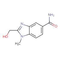 Chemical structure of 2-(hydroxymethyl)-1-methyl-1H-1,3-benzodiazole-5-carboxamide - CSSB00020823662