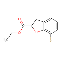 Chemical structure of ethyl 7-fluoro-2,3-dihydro-1-benzofuran-2-carboxylate - CSSB01682824510