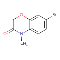 Chemical structure of 7-bromo-4-methyl-3,4-dihydro-2H-1,4-benzoxazin-3-one - CSSB00010240413
