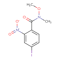 Chemical structure of 4-iodo-N-methoxy-N-methyl-2-nitrobenzamide - CSSB00007036909